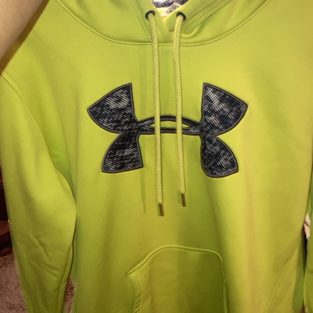 Neon Green Fleece Under Armour Hoodie